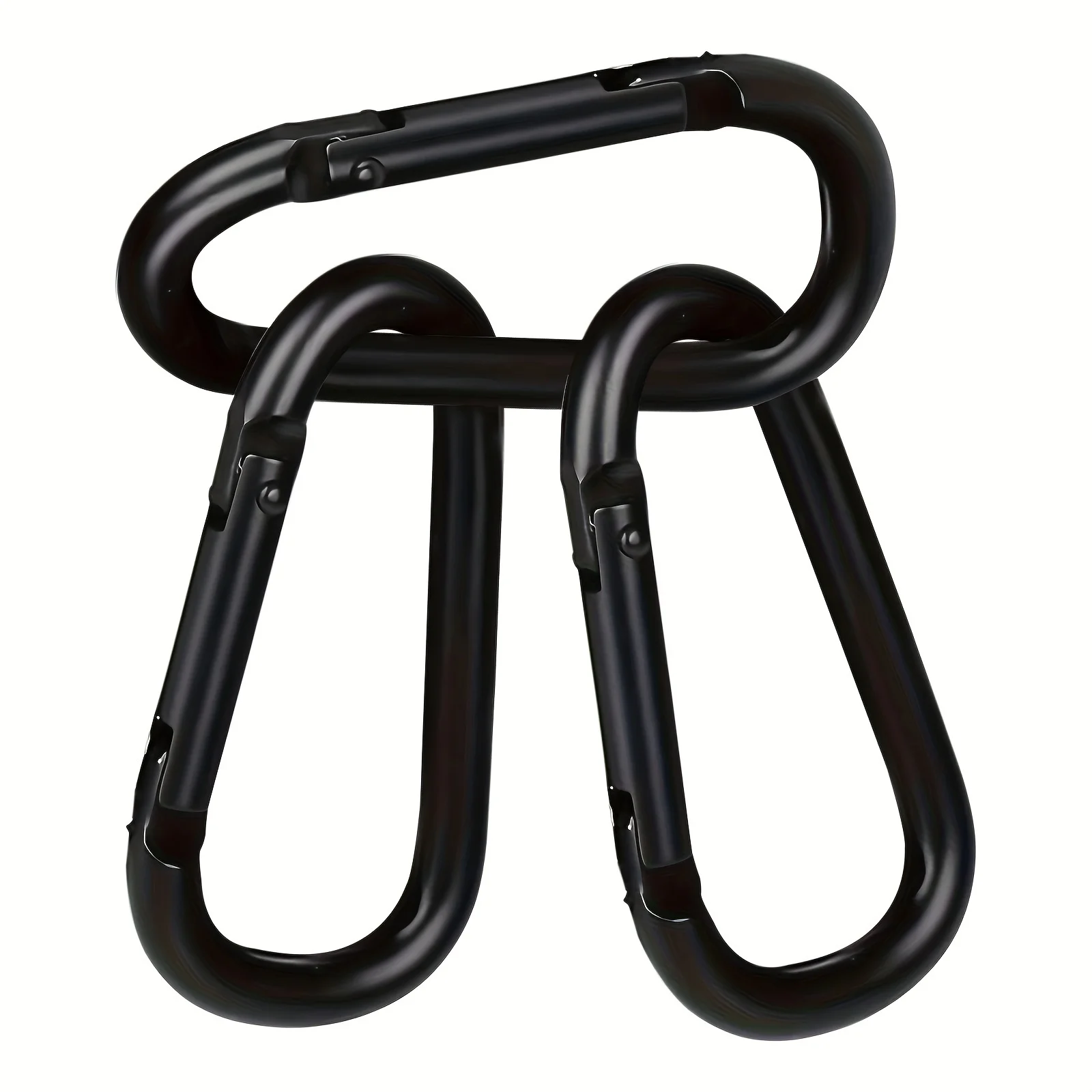 Karabiner aus Aluminiumlegierung, D-Ring, Outdoor-Clip-Haken, 2,3 Zoll Feder-Schnappclip für Camping, Wandern, Rucksack, Schlüsselanhänger, Hundeleine, DIY-Ausrüstung