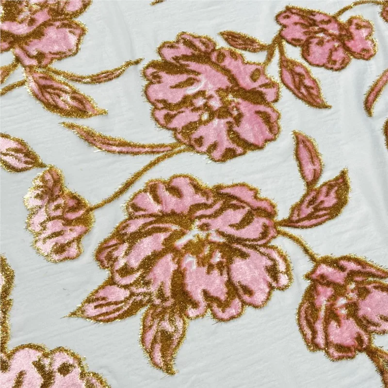 

High-end custom-made dress and cheongsam made of woven velvet brocade jacquard viscose fabric