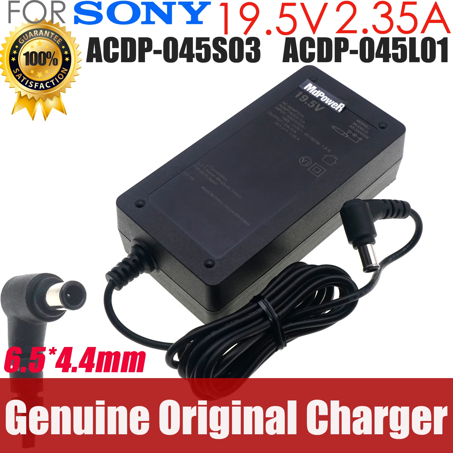 

Original ACDP-045L01 19.5V 2.35A AC Adapter Charger for Sony TV Monitor Power Supply ACDP-045S03 ACDP-045S01 ACDP-045S02