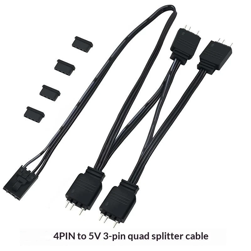 652F 1Pcs 5V 3Pin VDG To 5V 3Pin ARGB SYNC Adapter Cable For Gigabyte Motherboard SYNC Chassis Cooling Fan Accessories