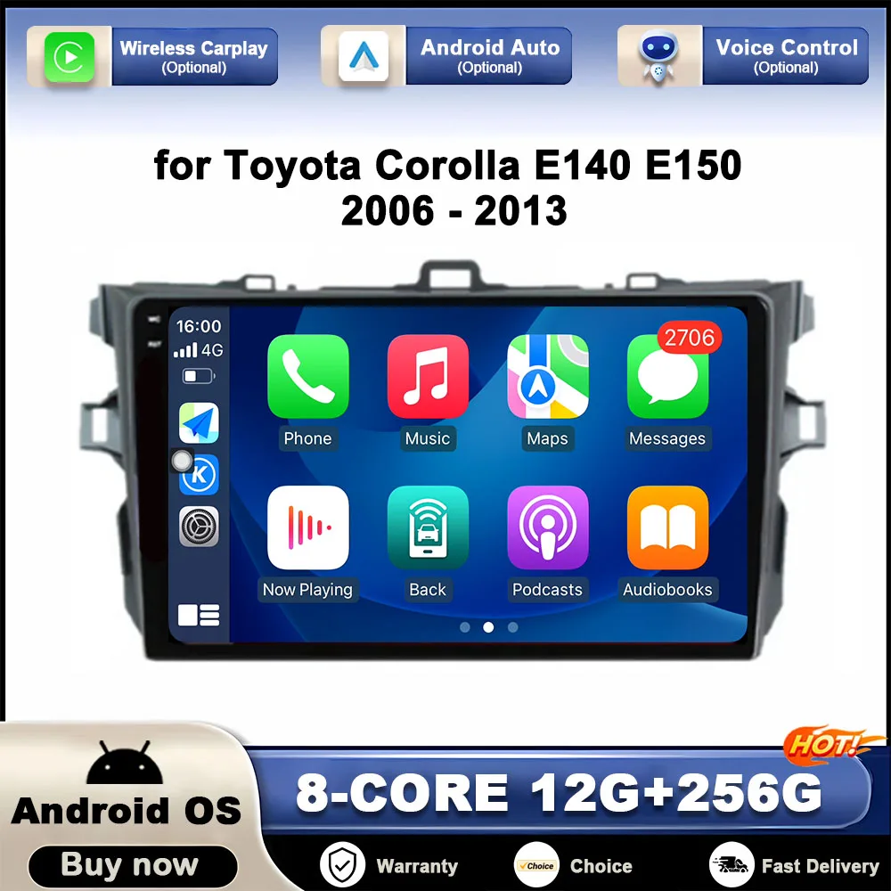 

Car Multimedia Player Android OS for Toyota Corolla E140 E150 2006 - 2013 GPS Navigation 2.5D Touch Screen DSP Stereo WIFI Tools