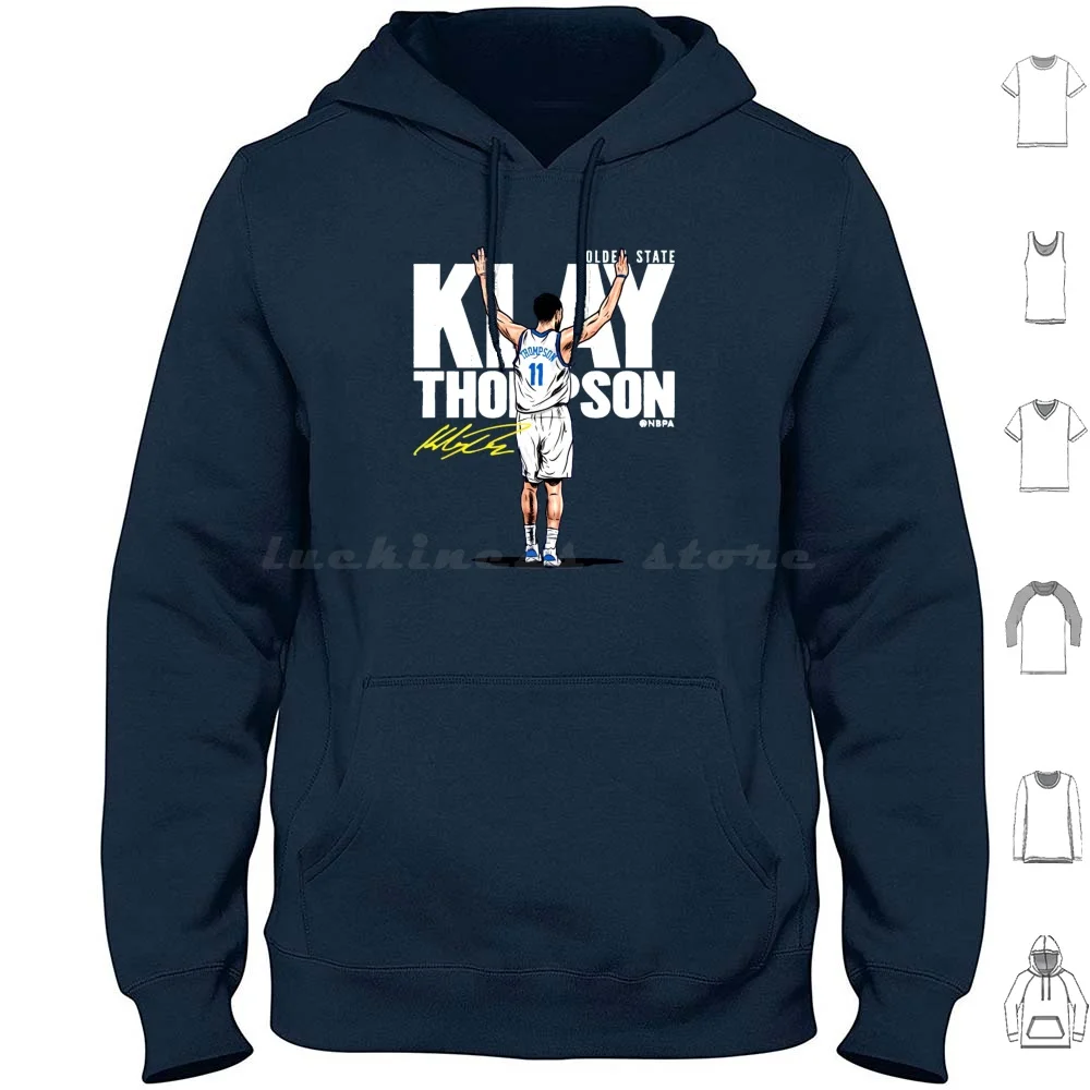 كلاي طومسون هوديي قطن كم طويل كلاي طومسون كرة السلة كلاي طومسون Gsw سان فرانسيسكو كلاي طومسون ديزاين #1