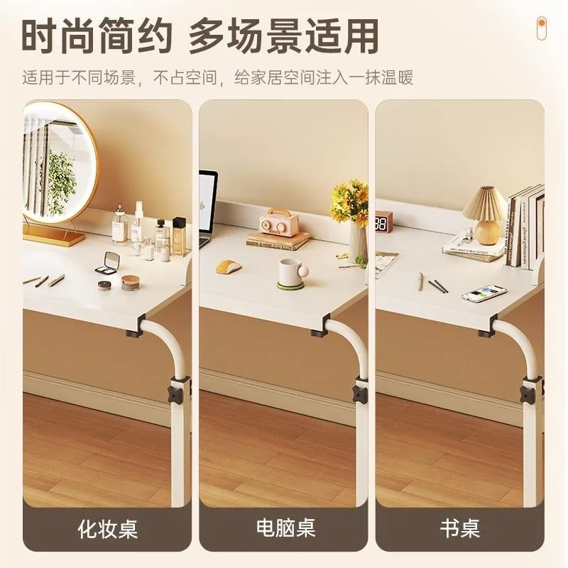 Modern Length& Height Adjustable Rolling Table Computer Desk Home Office Writing Desk Notebook Table Top Desk Bed Across The Bed