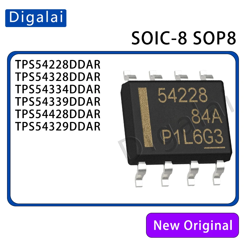 100% NEW Original 5pcs TPS54228DDAR TPS54334DDAR TPS54328 TPS54339 TPS54428 TPS54329DDAR SOIC8 DC-DC Power Chip