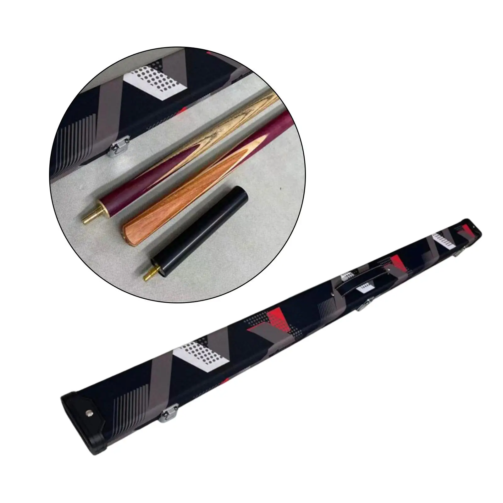 Pool Cue Case with Handle Snooker Cue Storage Box 3/4 Pool Cue Case Gift