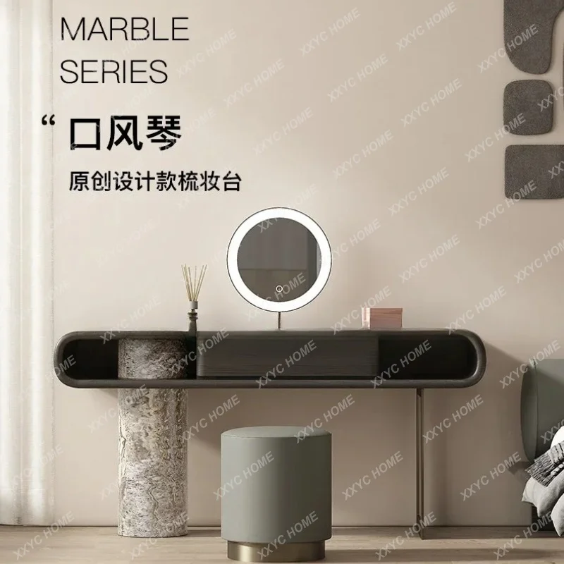 Natural marble dresser modern minimalist makeup table bedroom minimalist personality designer