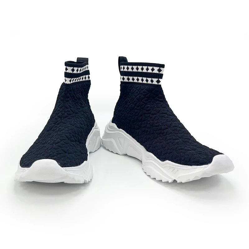 High Top Printed Socks Shoes Non-slip Trainers Breathable Walking Shoes Mens Casual Sneakers