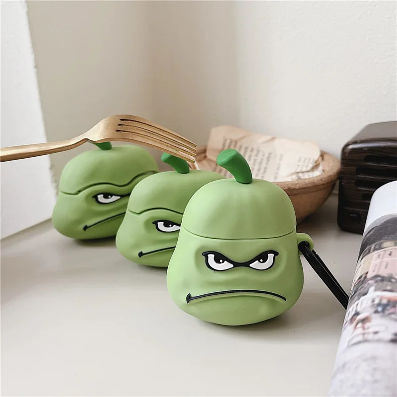 

3D Cartoon Melon Case for AirPods Pro2 Airpod Pro 1 2 3 4 Bluetooth Earbuds Charging Box Protective Earphone Case Cover