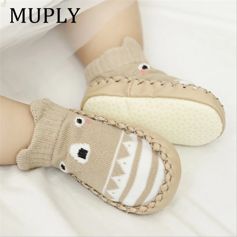 2022 Fashion Baby Socks With Rubber Soles Infant Sock Newborn Autumn Winter Children Floor Socks Shoes Anti Slip Soft Sole Sock