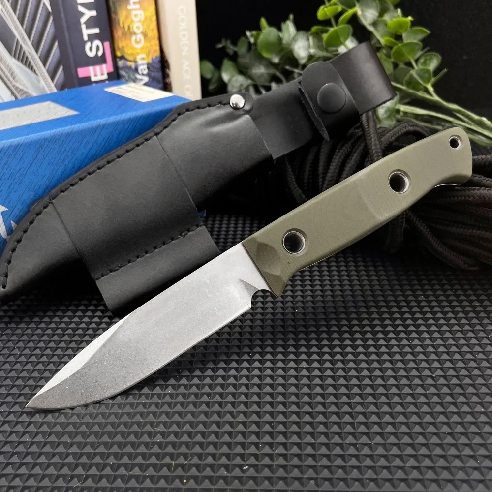 

New BM 162/163 Sharp Tactical Fixed Blade Knife D2 Blade Camping Hunting Outdoor Knife EDC Fighting Survival Knife with Sheath