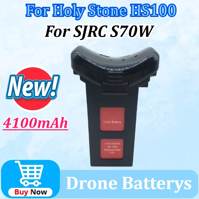 

Upgraded 7.4V 4100mAh Drone Battery for Holy Stone HS100 S70 T35 for SJR/C S70W Lithium Battery RC Drone Quadcopter Spare Parts