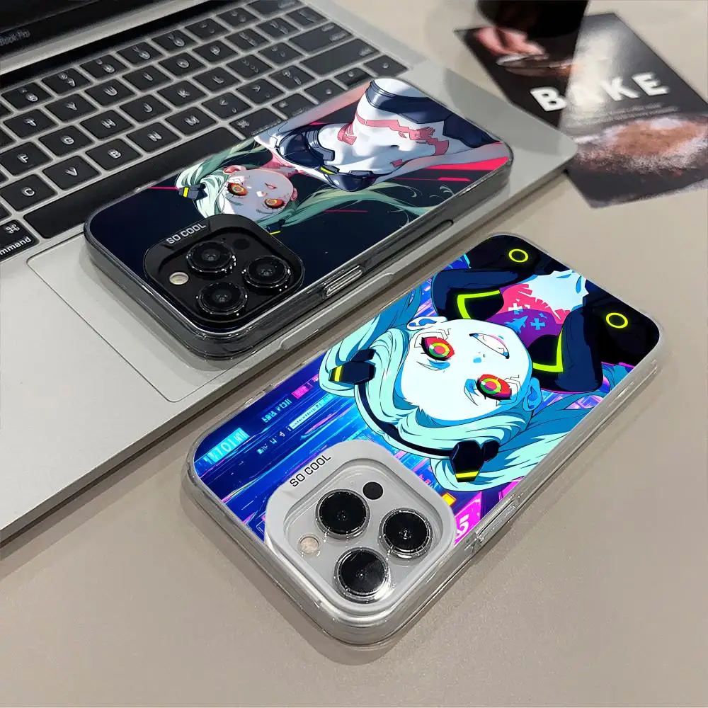 

Punk Girl Rebecca Translucent Mobile Phone Case for iPhone 17 16 15 14 13 12 11 X XR XS Air Pro Max Plus Colorful Cover
