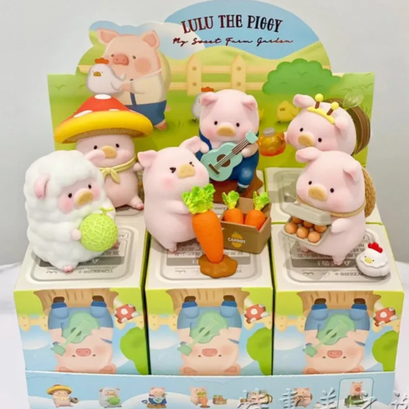 Canned Pig Lulu The Piggy Farm Box Chicken Farmer Folk Singer Figure Kawaii Toy Birthday Gift Desk Decor  Model