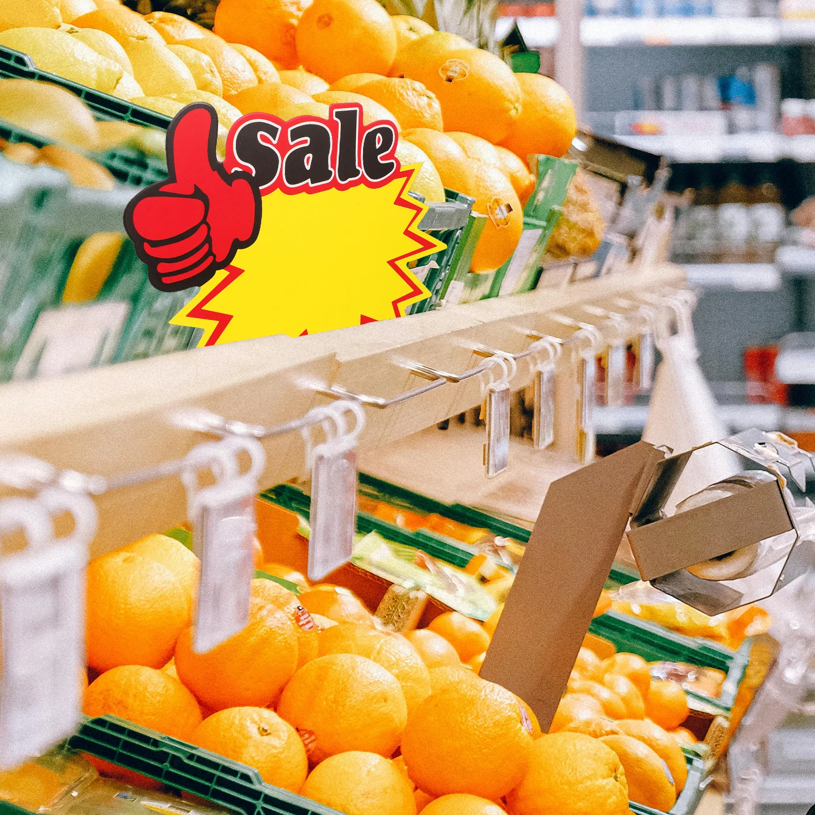 100 قطعة علامات انفجار السعر شكل نجمة علامات ورقية أصفر فارغة بيع علامات أسعار التجزئة لمتجر سوبر ماركت المرآب بيع العرض #5