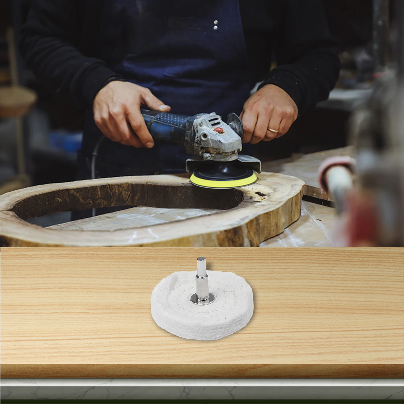 1 Buah 50/65/75/100Mm Roda Pemoles Pengilap Kain Serat Katun untuk Alat Pemoles Perangkat Keras Perhiasan Kaca Logam Kayu