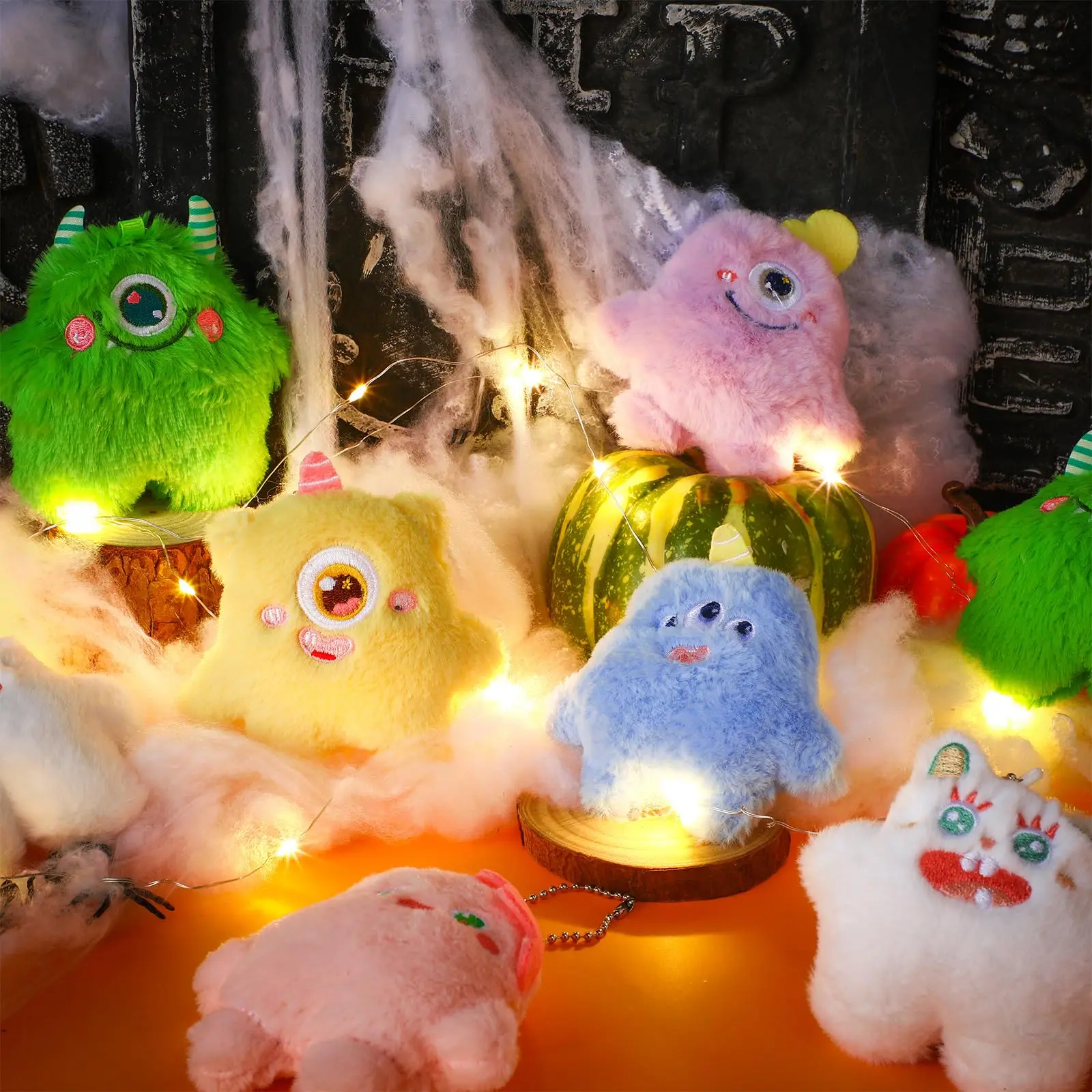 12-60 Stück Halloween Mini-Plüsch-Schlüsselanhänger, Niedliche Monster-Stofftiere, Party-Geschenke, Kindergeburtstags-Geschenke, Geschenktüten-Füllungen – Detail 2