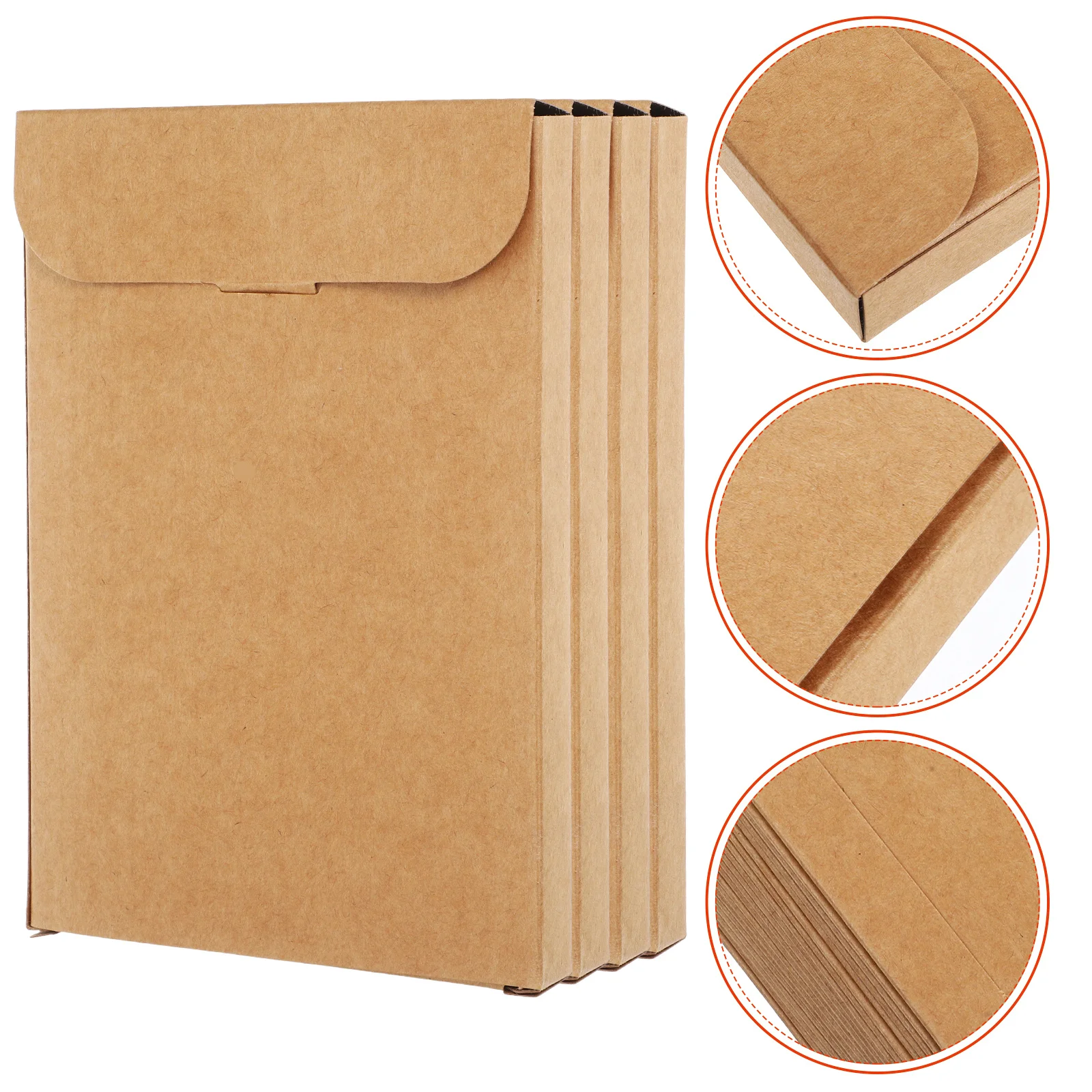 

20 шт., коробки из толстой крафт-бумаги, упаковочный чехол для поздравительных открыток, прочный чехол для доставки малого бизнеса, организация канцелярских принадлежностей