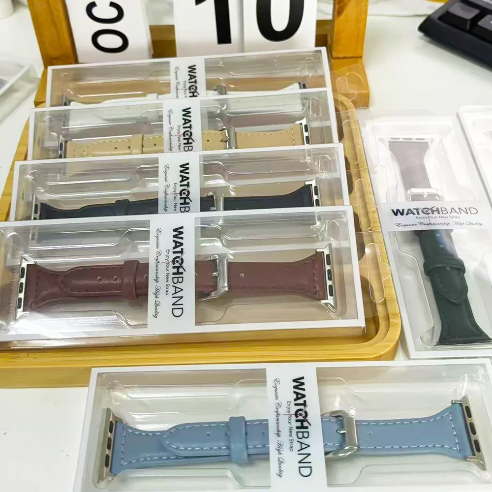 حزام جلدي نحيف لساعة أبل باند 40/44 ملم 41 ملم 45 ملم 46 ملم 42 ملم سوار iWatch Series 11 9 8 7 SE 3 6 5 4 10 Ultra3/2 49 ملم #6