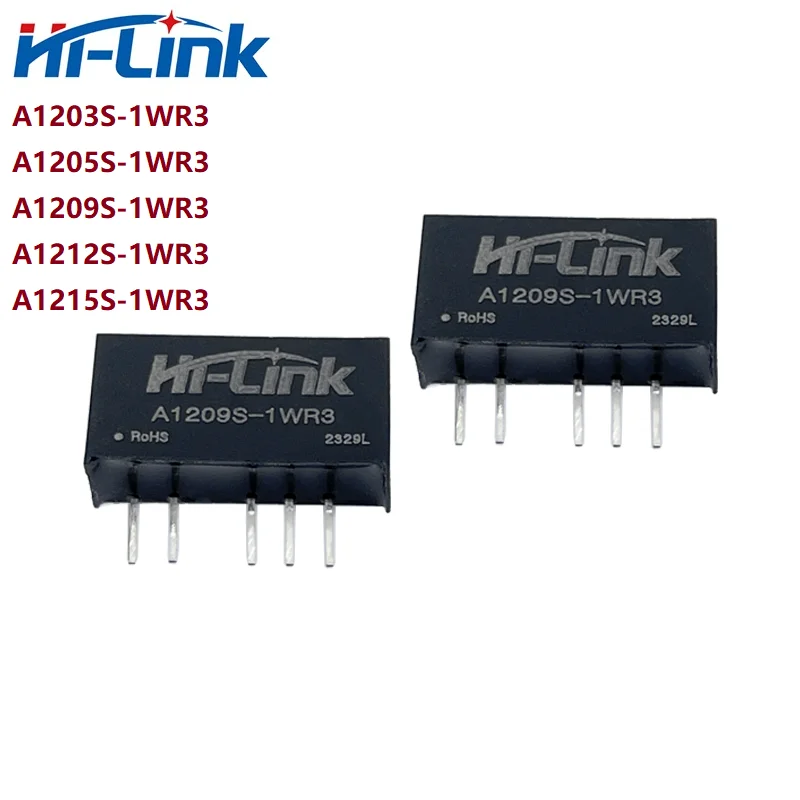 5pcs Free ship Hi-Link 1W DCDC Power Module Small Size  12V To 5V A1203S-1WR3 A1205S-1WR3 A1209S-1WR3 A1212S-1WR3 A1215S-1WR3