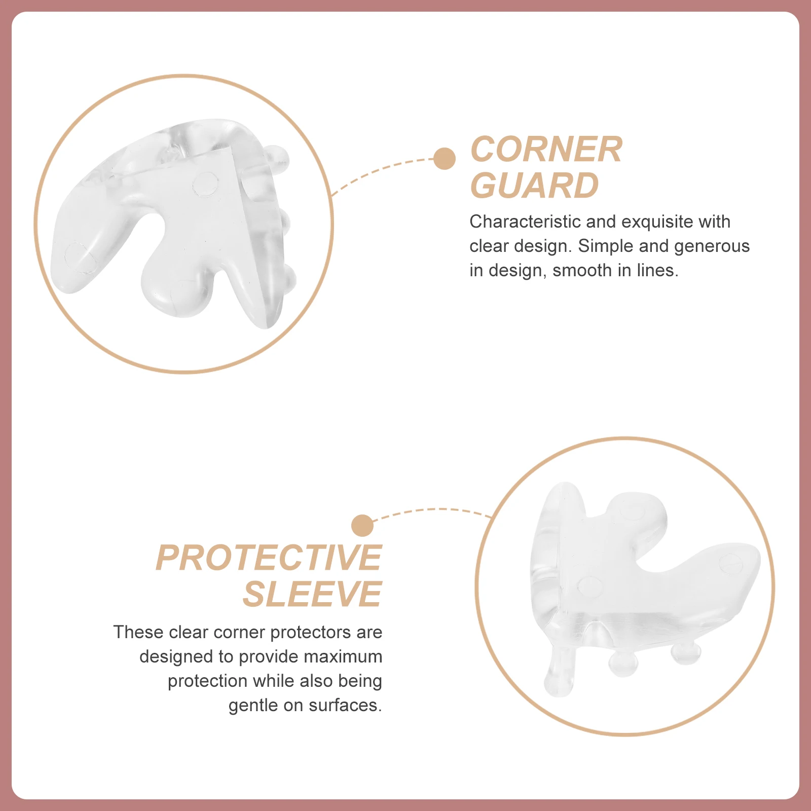 

4pcs Clear PVC Anti-collision Corner Guards for Furniture Table Desk Edge Protector Home Safety No Burrs Scratch Proof