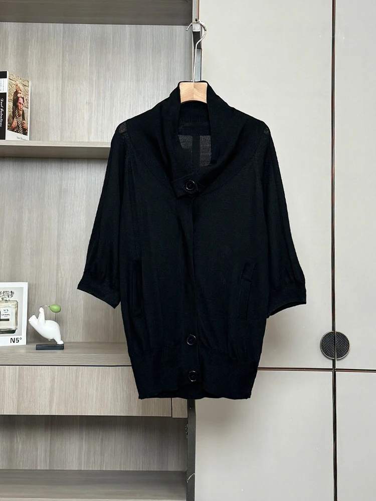 

mat Sle Loose Fit Versatile Sweater Button Detail Spring Summer Women's Knitwear Comfortable Breathable Casual Wear