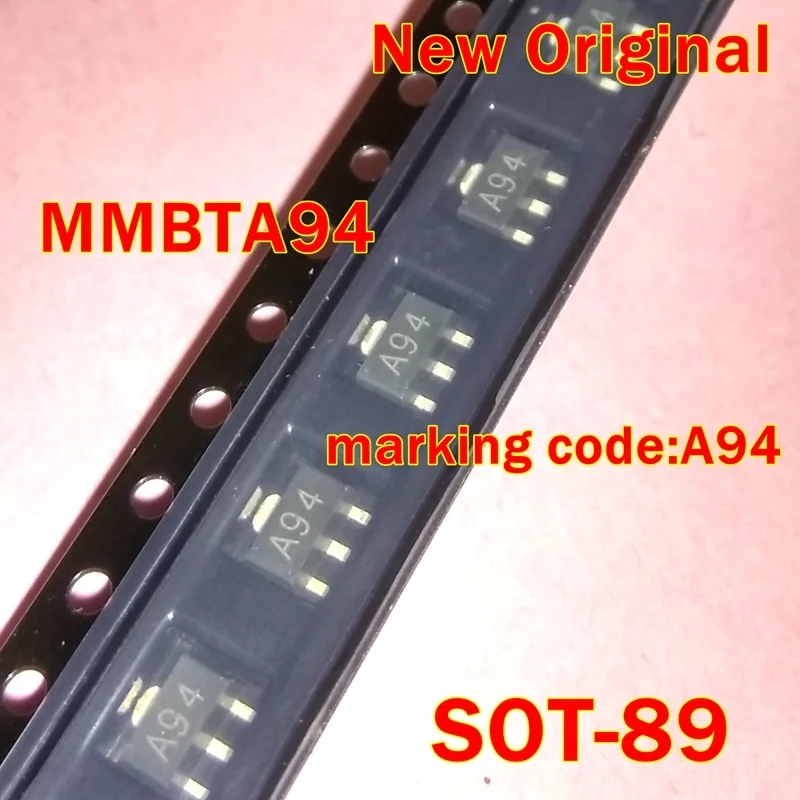 1Pcs to 100Pcs Mmbta94 Sot-89 Marking Code:A94 New Original General Purpose Pnp Bipolar Transistor 300Ma 400V