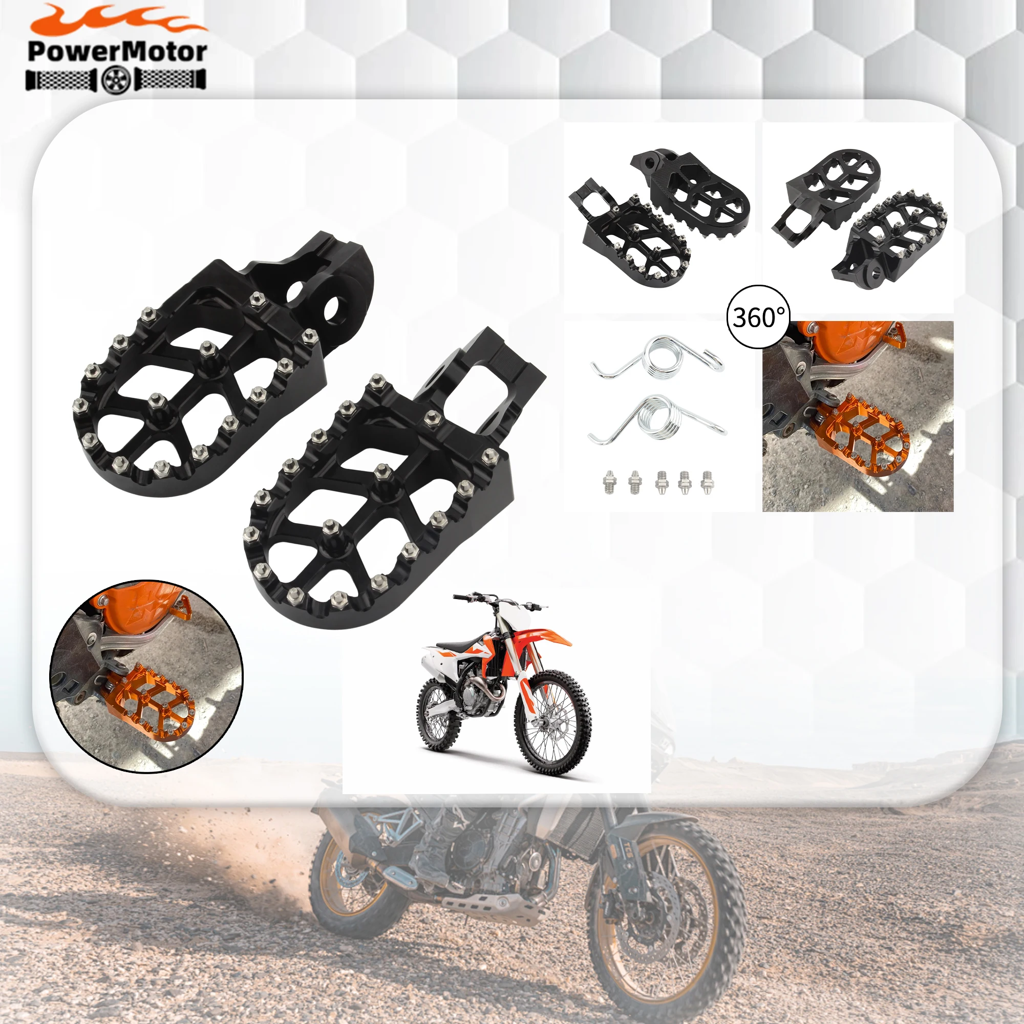

Enduro Motorcycle Footpegs For KTM SX EXC EXCF SXF XCF 250 300 350 2016 2017-2022 Rests Footpegs Enduro Dirt Bike Accessories
