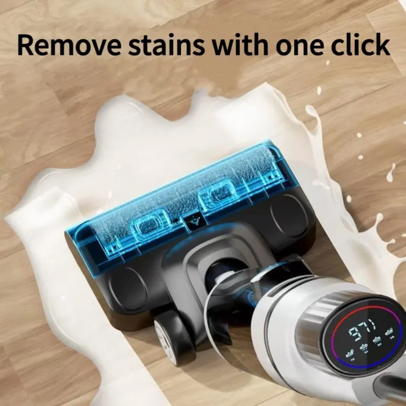 Беспроводная дезинфицирующая швабра-пылесос с функцией самоочистки и сушки, универсальный робот для подметания и мытья полов.