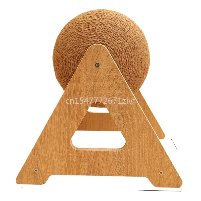 

Vertical Ball-shaped Wooden Cat Scratching Board - Durable and Non-abrasive Cat Climbing Frame