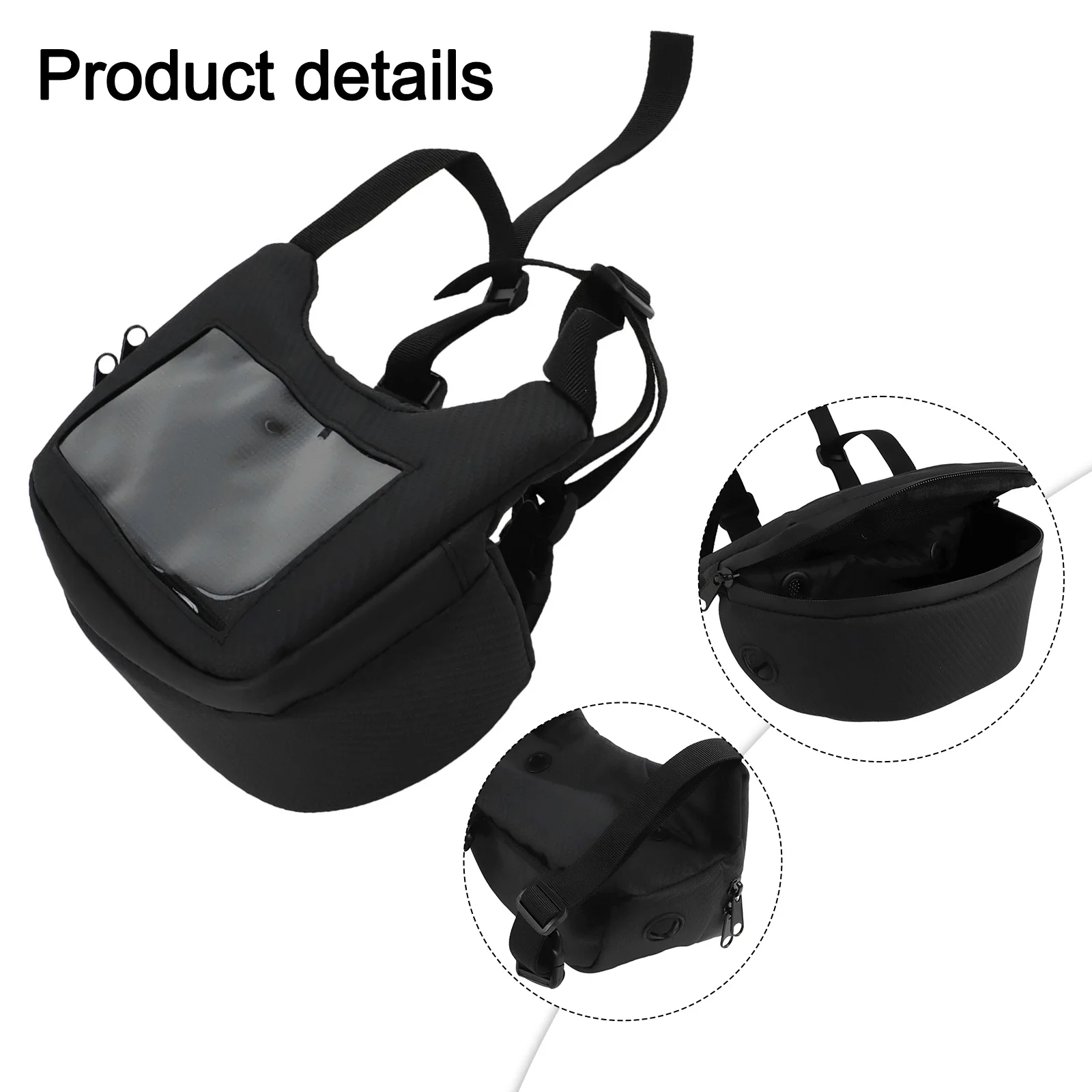 Large Capacity Waist Travel Bag Front Storage Bag 8 * 16CM Touch Screen Portable Motorcycle Bag Wear-resistant Material