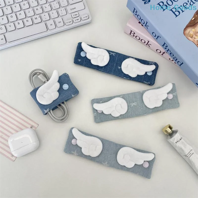 preferred2 in 1 Fabric Cable Organizer Portable Cord Winder for Headphone Charging Cable Storage for Travel Deskproduct