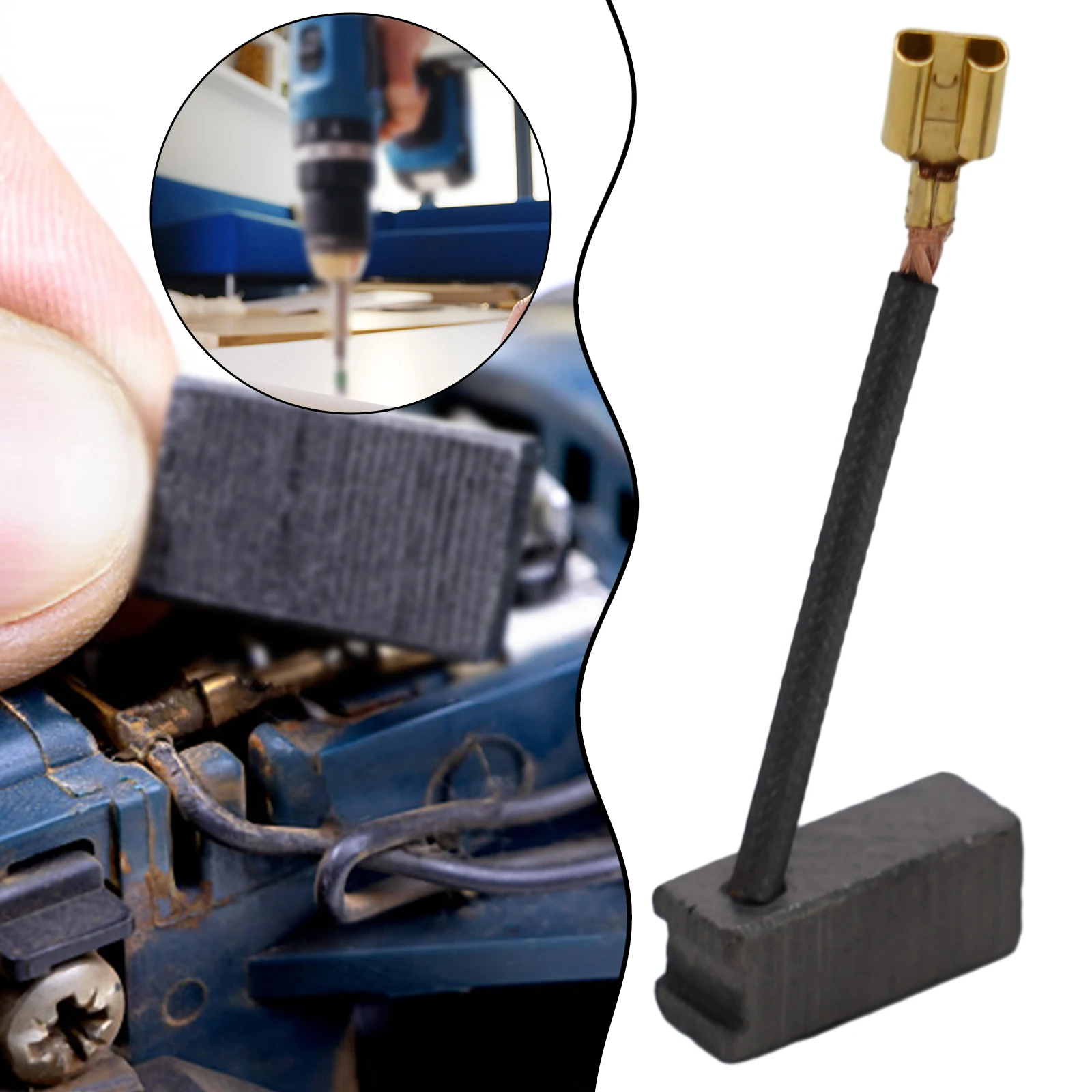 2 шт. угольные щетки для аккумуляторной ударной дрели угольные щетки GBH36V LI GBH36VF LI 11536 VSR аксессуары для электроинструментов