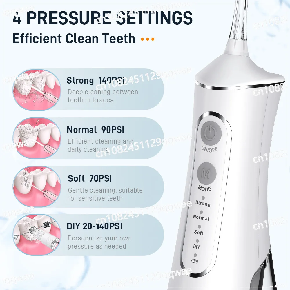 Flusher, Portable Dental Beauty Instrument, Tooth Cleaning Water, Dental Floss, Household Handheld Dental Cleaning Care L8