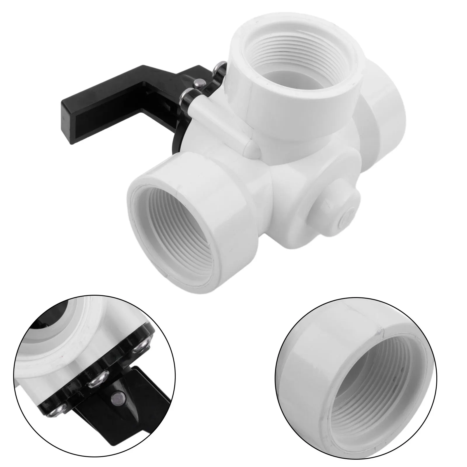 

1 Set Three-Way Valve Pool Swimming Pool Pump Connection Hose Diverter Valve 4715 For 32mm And 38mm Hoses Connection Adapter