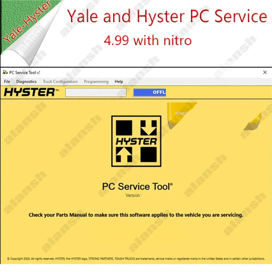

Диагностический инструмент PC Service Tool 4.99.8 для Yale и Hyster с функцией разблокировки KeyGen + Nitro