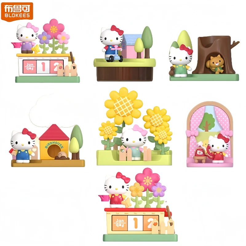 

Строительные блоки BLOKEES Sanrio Hello Kitty Dadao Kawaii, строительный блок из мелких частиц, сборная игрушка, модель, настольный орнамент, подарок