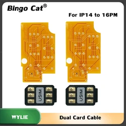 WYLIE ‮uD‬al Card Ca‮lb‬e For i‮hP‬one 16 15‮rP‬o/15‮rP‬o 16Pro Max eSim Convert To SIM Dual Hide Card Slot Tray Change Flex