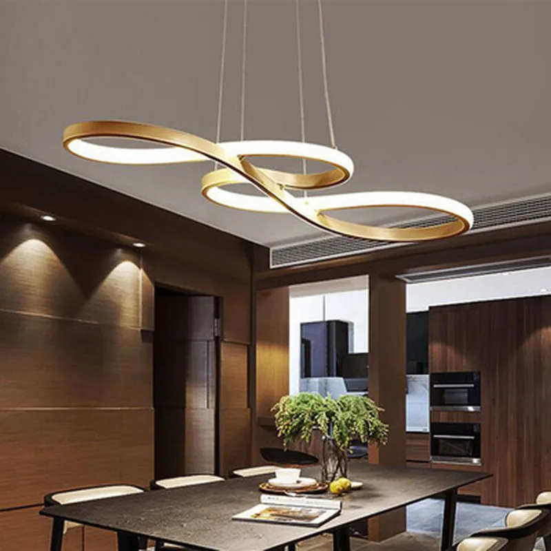 

Modern Nordic chandelier restaurant minimalist and creative living room, bedroom, kitchen lighting, bar counter, shaped LED chan