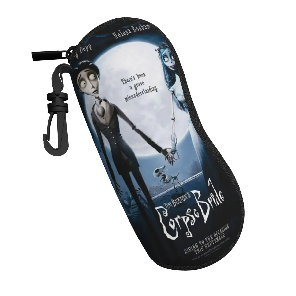Custom Corpse Bride Shell Glasses Case Unisex Travel Eyeglasses Case Sunglasses Protector Box