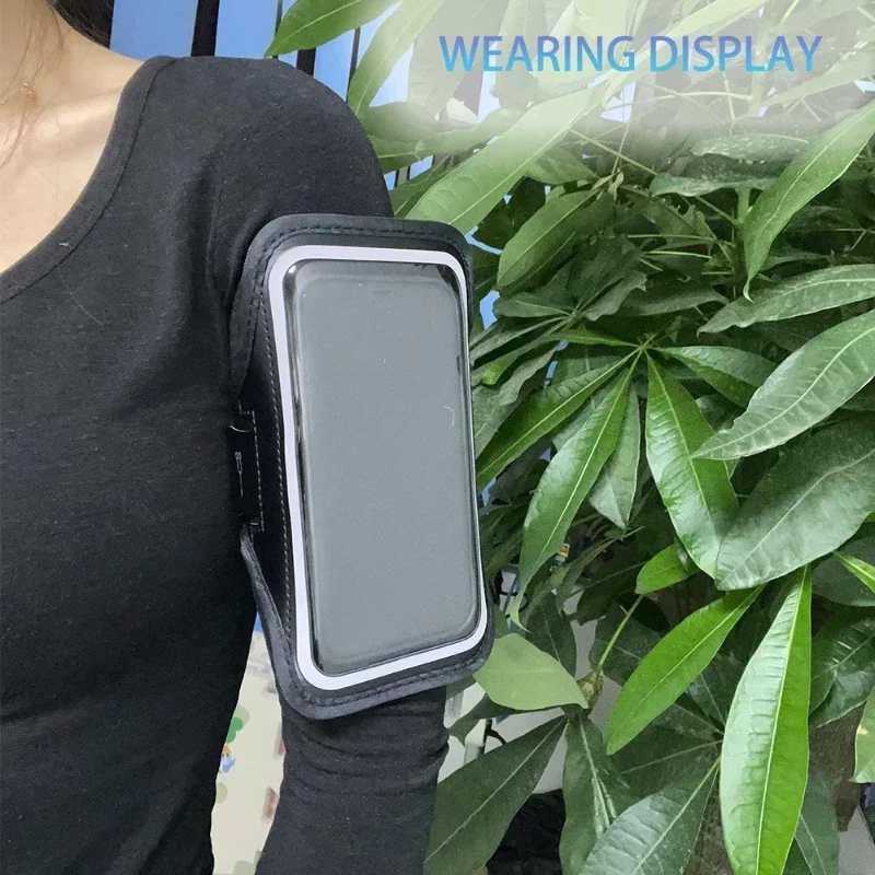 

Reflective Gym Running Bag - Fits 6.5" Phones with Night Safety Strips for Men