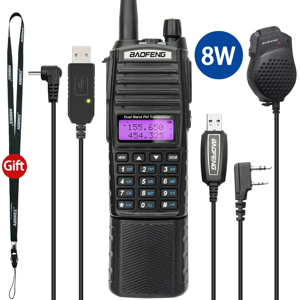 

Baofeng UV 82 3800 Real 8W 5W walkie talkie ham radio comunicador Dual PTT long range Two way Portable FM Amateur radio stations