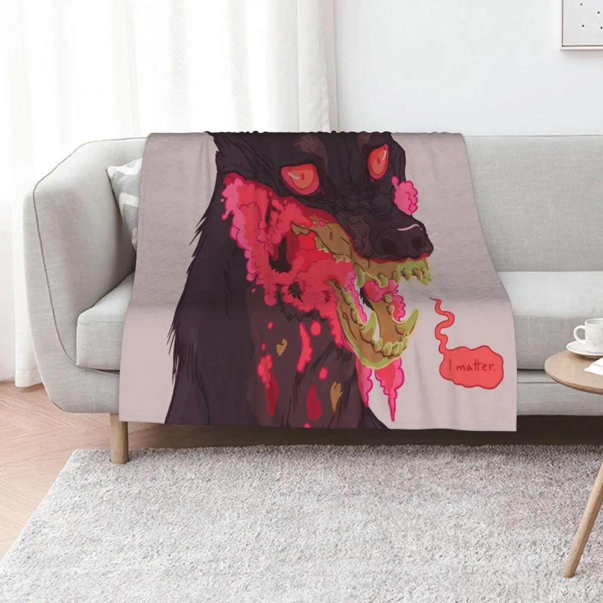 I matter a?? by purkissaART Throw Blanket Baby anime Vintage christmas decoration Fashion Sofas wednesday Blankets