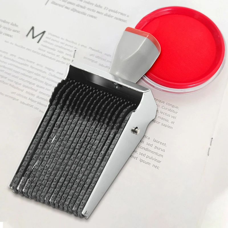 Tampon en caoutchouc roulant alphabet à 15 chiffres, multi-usages, lettre anglaise, numéro, gaufrage, bricolage, scrapbooking, rouleau, papeterie