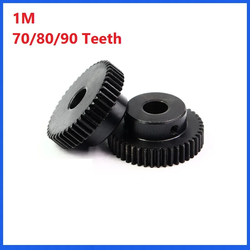 

45 # Стальная черненая шестерня с внутренним отверстием 8/10/12/14/16/19/20 мм с верхней проволокой, трансмиссионная цилиндрическая шестерня 70/80/90 зубьев 1 м