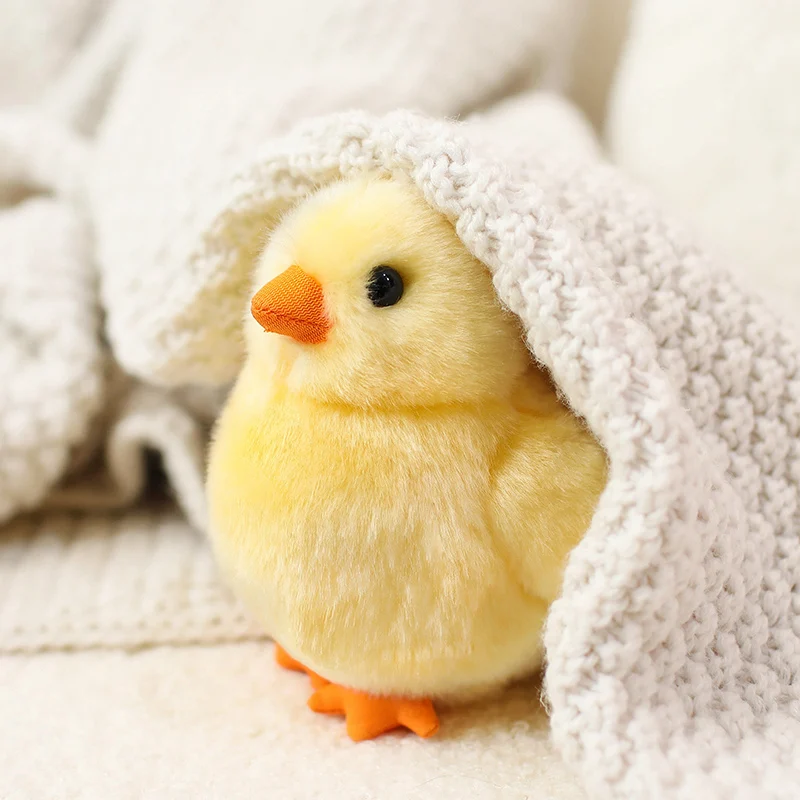 Kawaii Fluffly Little Duck Plush Toys Soft Stuffed Animals Lifelike Cartoon Chick Dolls Baby Sleeping Pillow for Girls Kids Gift