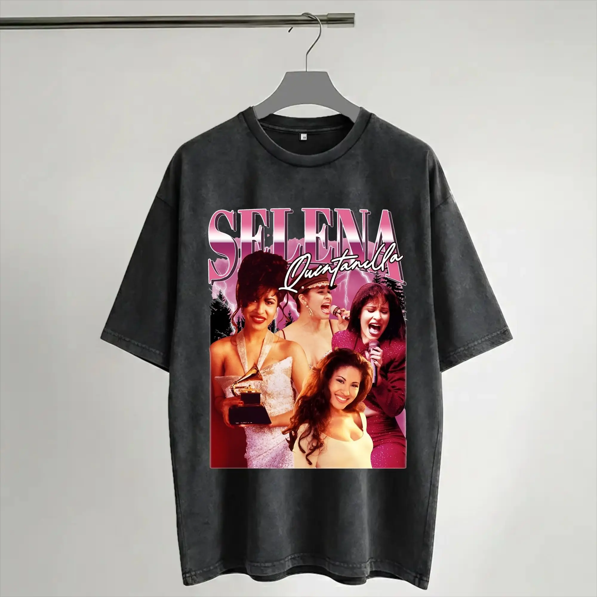 Graphic Printed Love Valentine Selena quintanilla Washed Shirts Merch Oversize T-Shirt  Men Women Tees