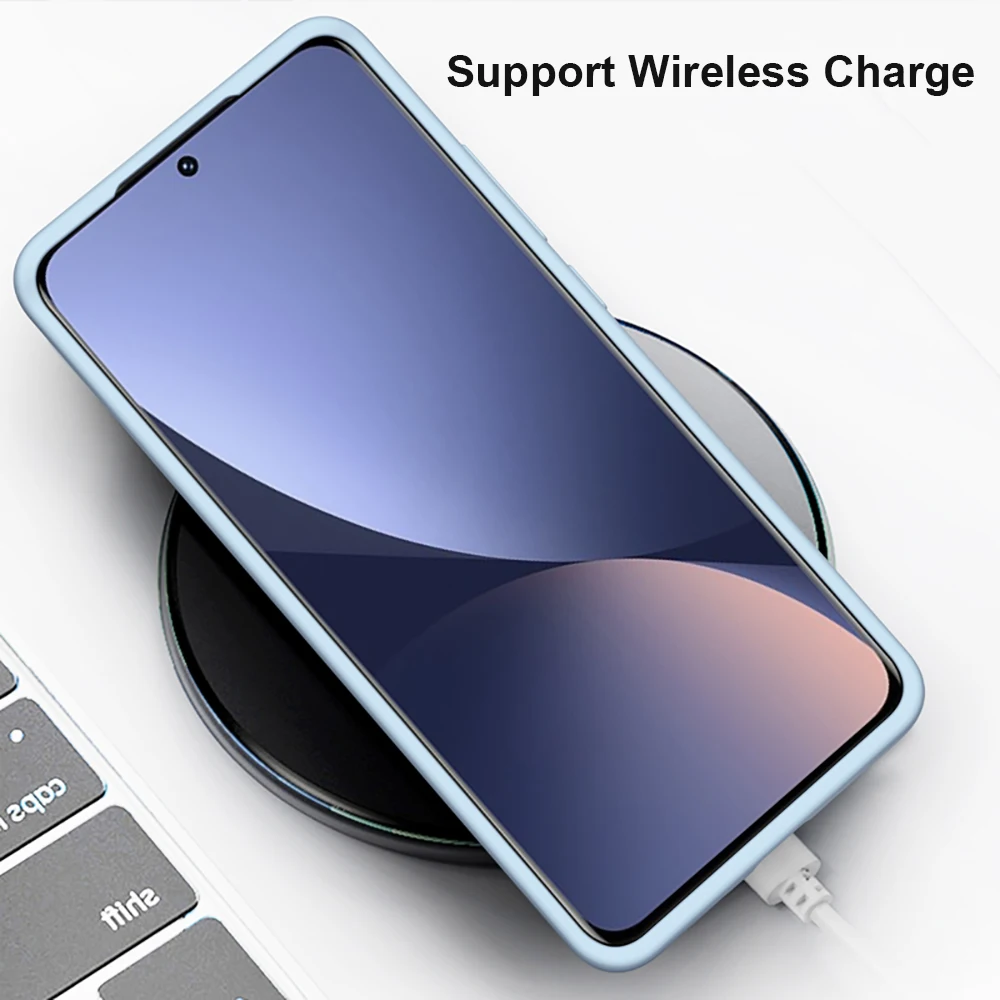 Luxury Liquid Silicone Case for Xiaomi 12 12S 12X Pro Phone Case Official Soft Back Cover Camera Protect Capas Skin Funda