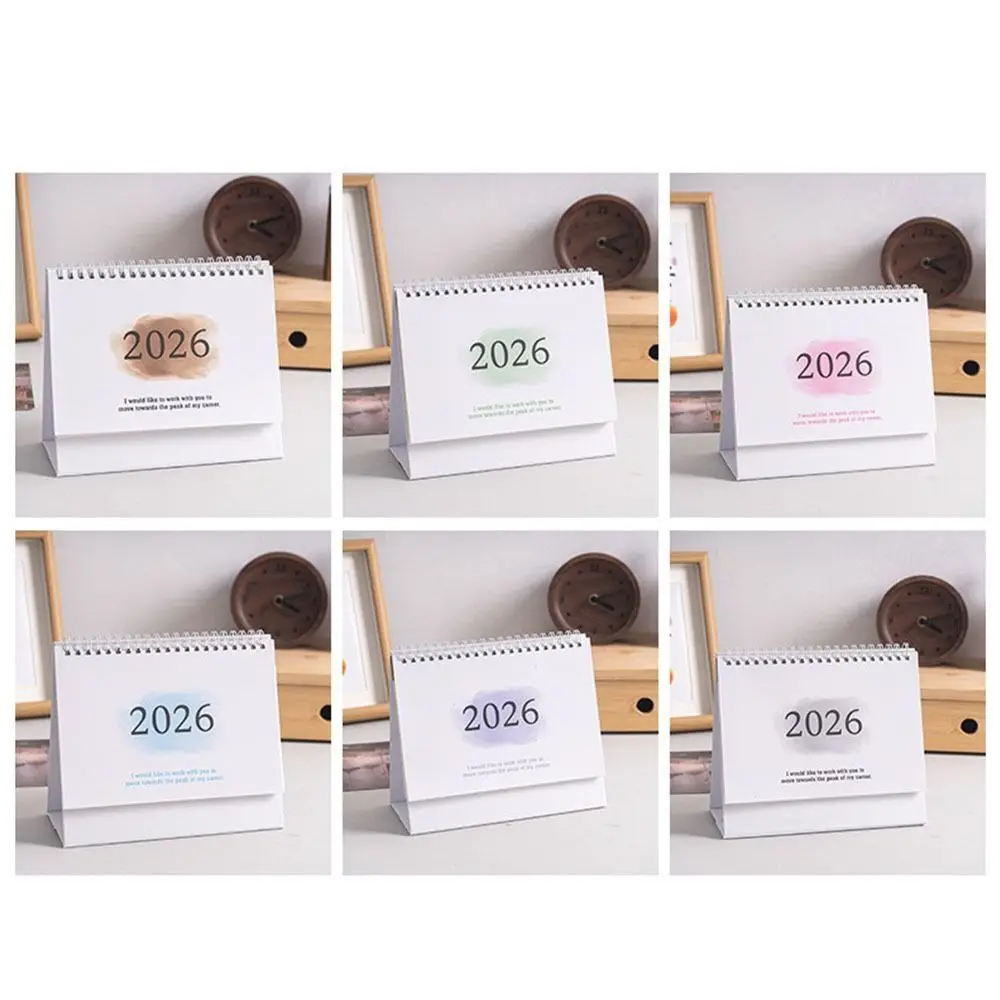 

Новый настольный календарь Coil 2026, портативный ежемесячный ежедневник, мини-календарь, английский календарь, книги, украшение для рабочего стола