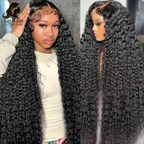 40 44 Inch Curly Wigs Deep Wave 13x4 13x6 Hd Lace Frontal Wigs Human Hair Water Wave 360 Lace Front Wig Remy Brazilian For Women
