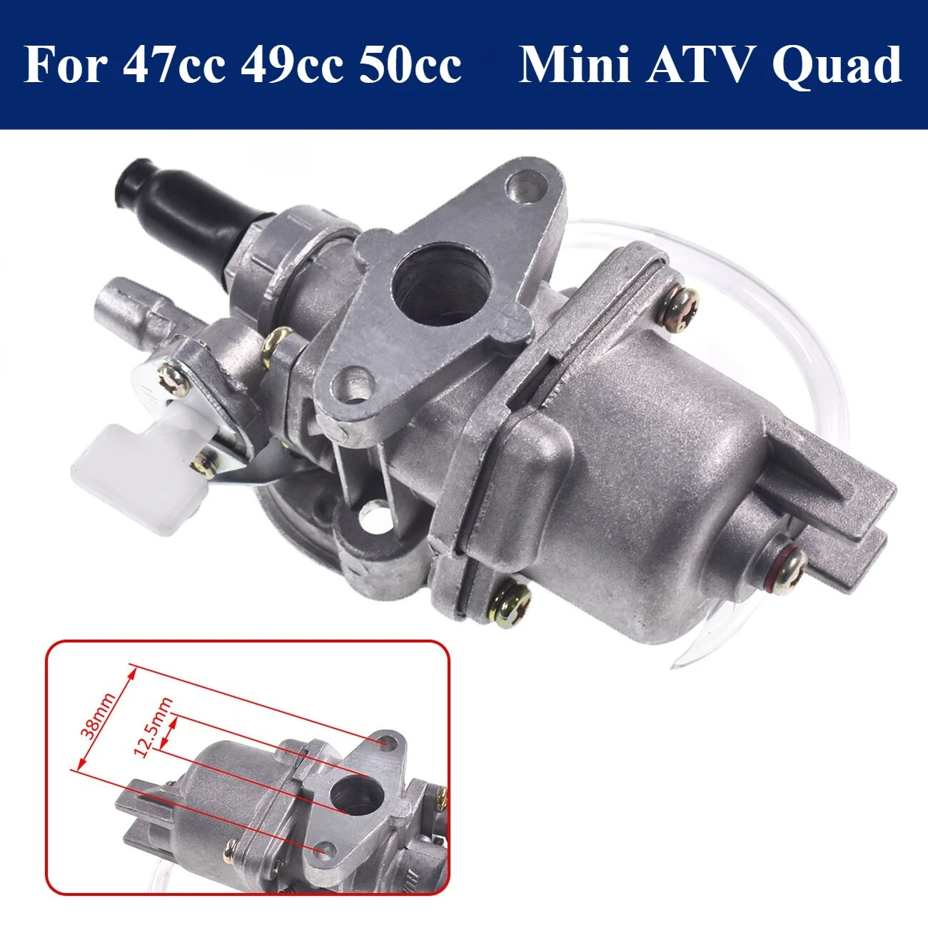 

Carburetor Carb For 47 49cc 50cc 2 Stroke Pocket Rocket Dirt Bike Mini ATV Quad